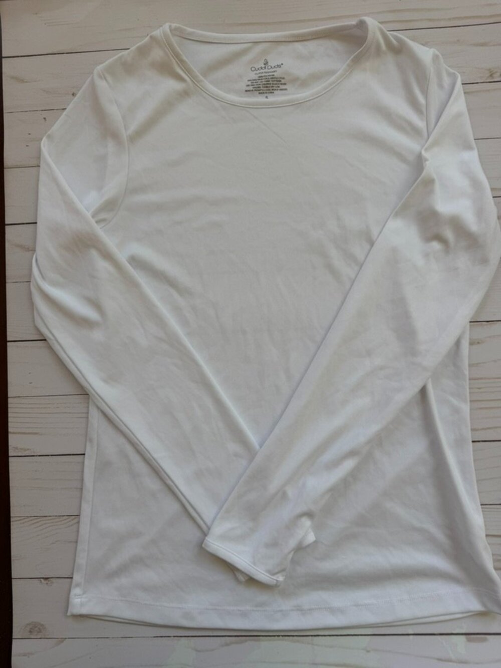 Cool Duds Women's Long Sleeve Performance Top – Size Small – White